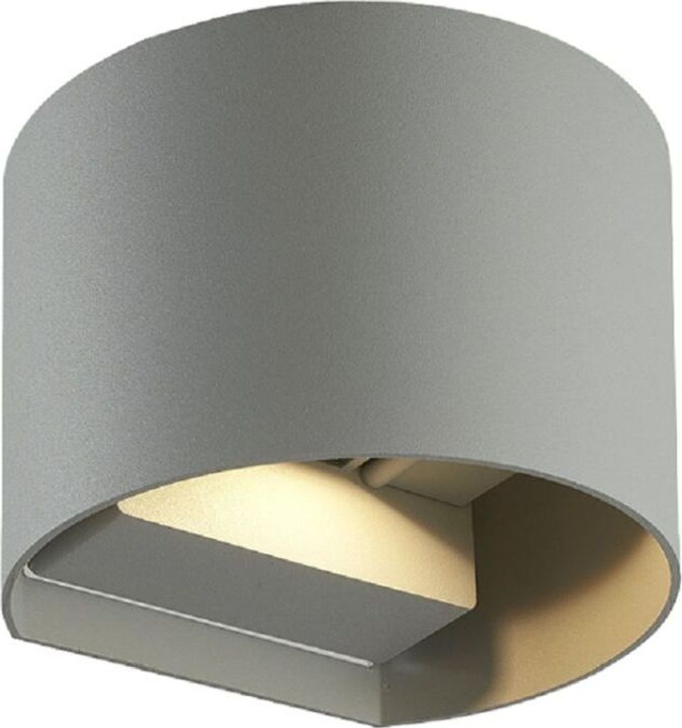 LED line LITE Außenwandleuchte LED 2x 3W 3000K Warmweiß IP54 CILINDER Außenbeleuchtung Wandleuchte Grau
