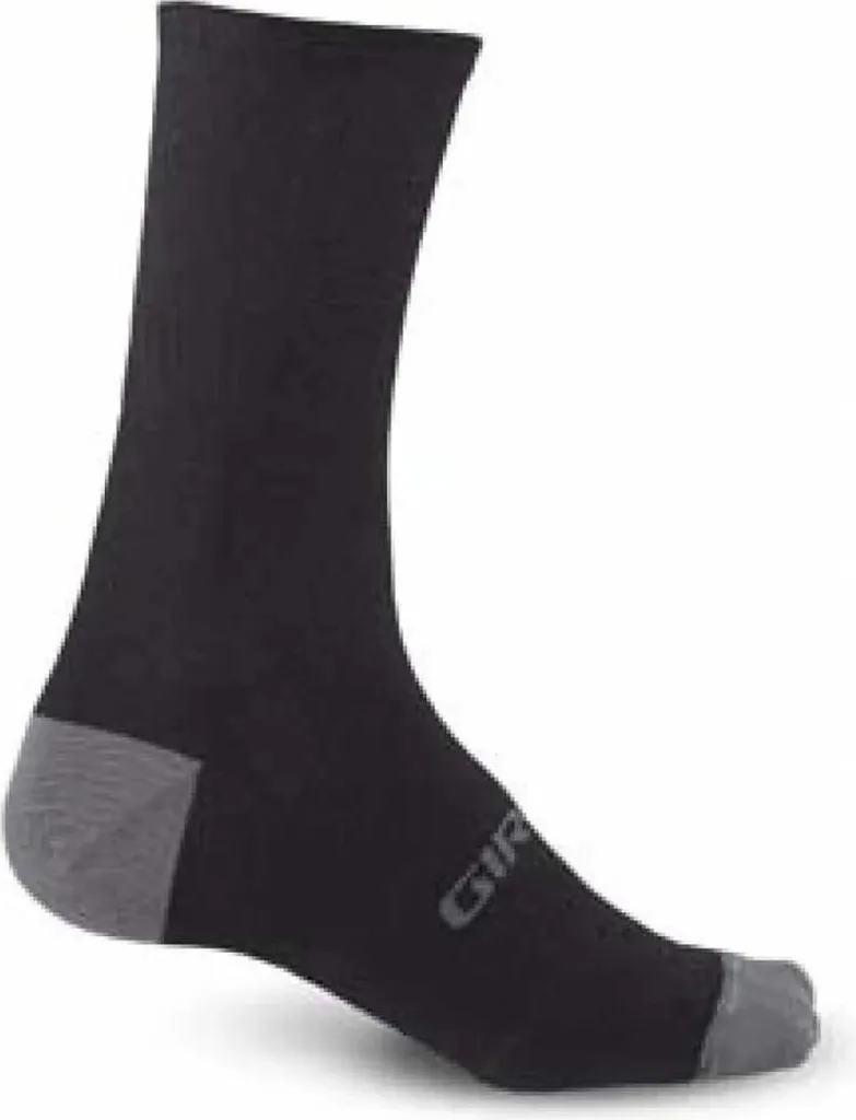 Chaussettes HRC + Merino Noir Gris Taille 46-48 en Laine Mérinos