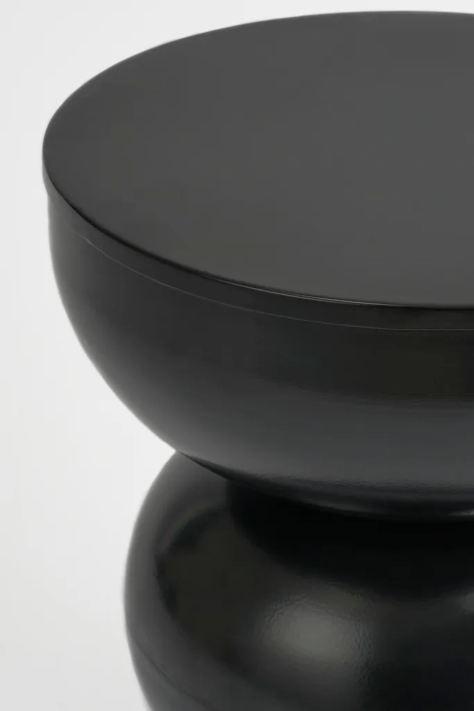 Petite table basse en fer noir mat meuble d'appoint compact et robuste - 9