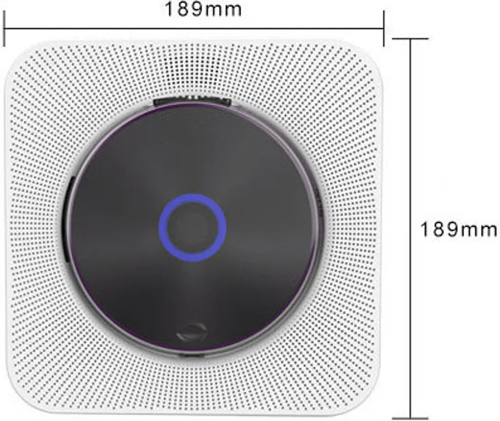Lecteur CD Audio Bluetooth et Radio FM Rechargeable avec Télécommande