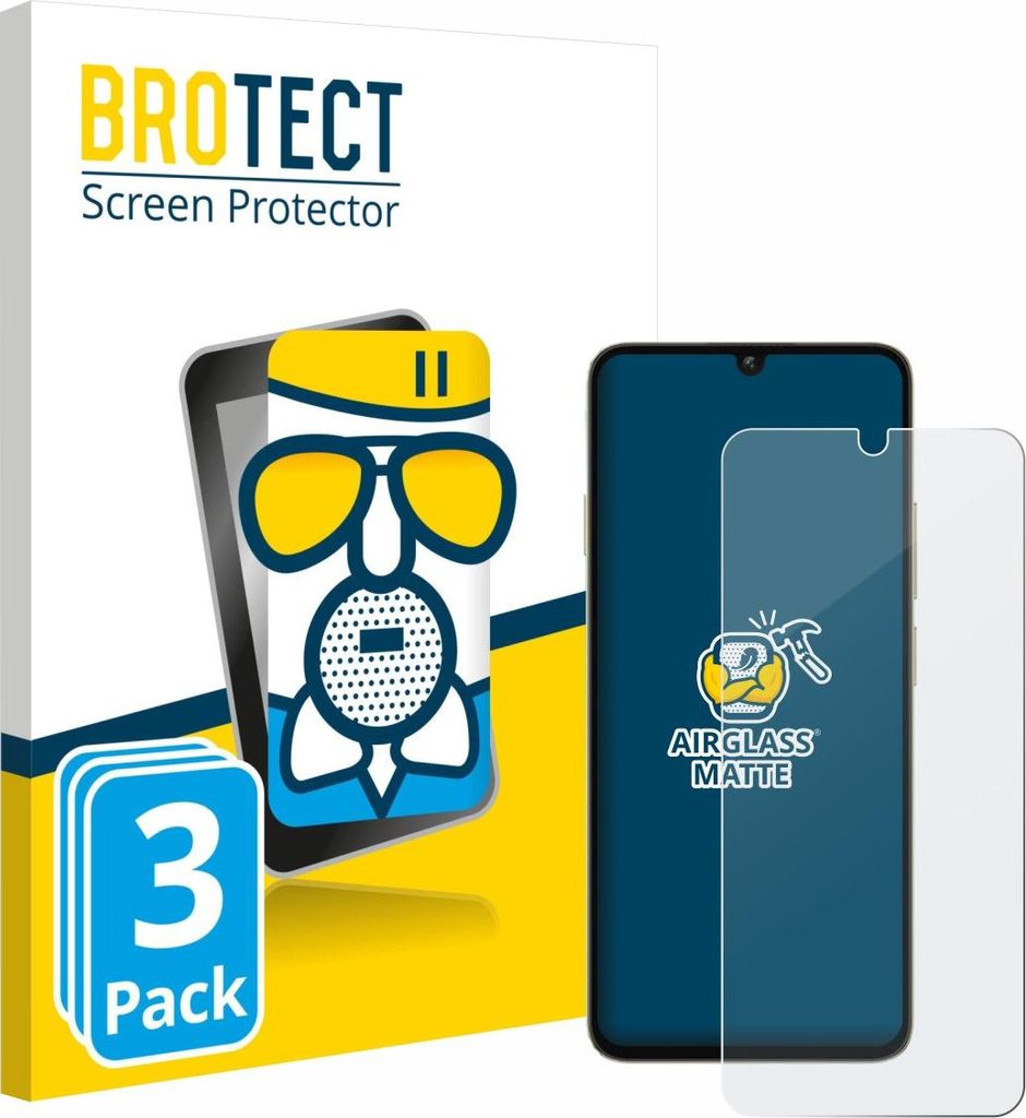 3x BROTECT Entspiegelungs Schutzglas für Oukitel C59 Pro Schutzfolie Panzer Folie Glas Display Schutz matt
