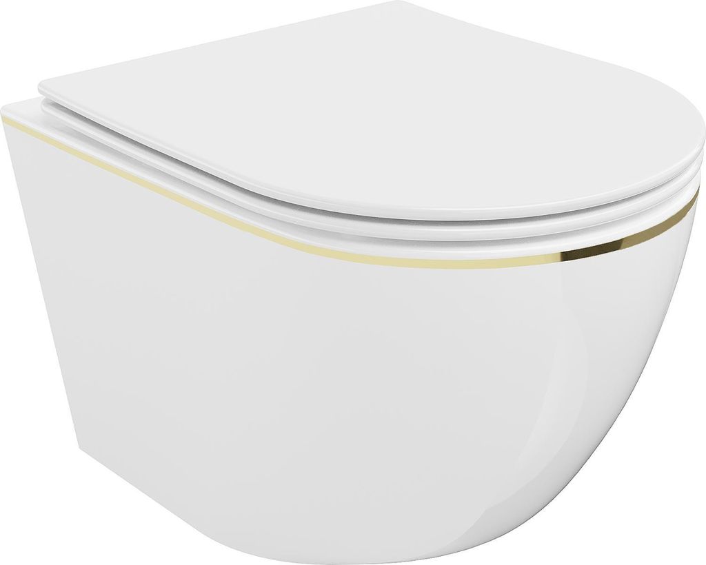 Mexen Lena Vetroceramica wc Rimless con sedile a chiusura Immagine del prodotto 