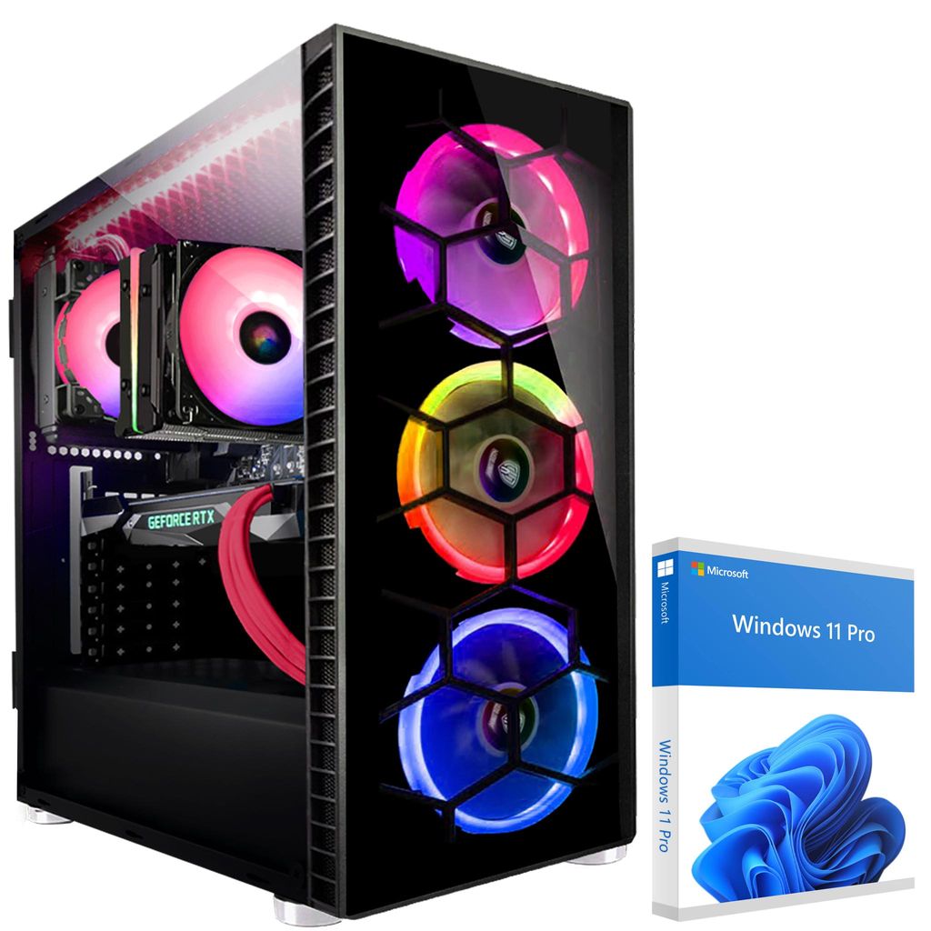 KRAFTPC High End Gaming Pc AMD Ryzen7 7800X3D - GeForce RTX5060 Ti 16GB - 1TB SSD - 32GB DDR5 - Win11 - WLAN - Gamer Pc Computer
