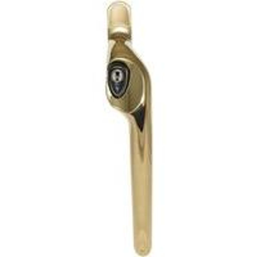 Linksraamgreep - Gebogen Offset Design - 40mm Spindel - Gepolijst Goud Schwarz