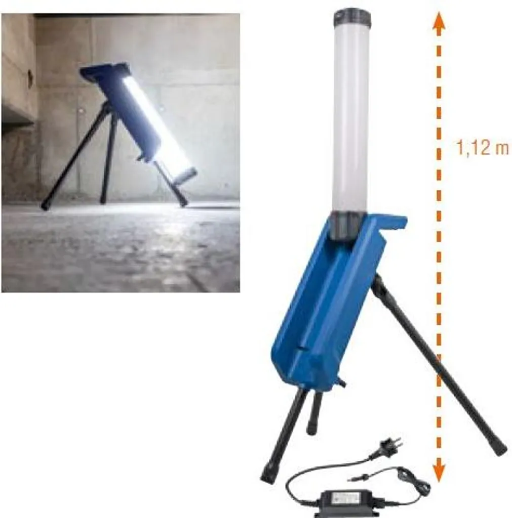 Lampe de chantier verticale LED 360° SCHWABE pour rénovation et atelier