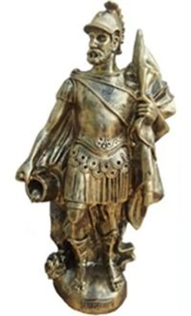 Figurine Combattant Spartiate - Statuette de Décoration Style Ancien