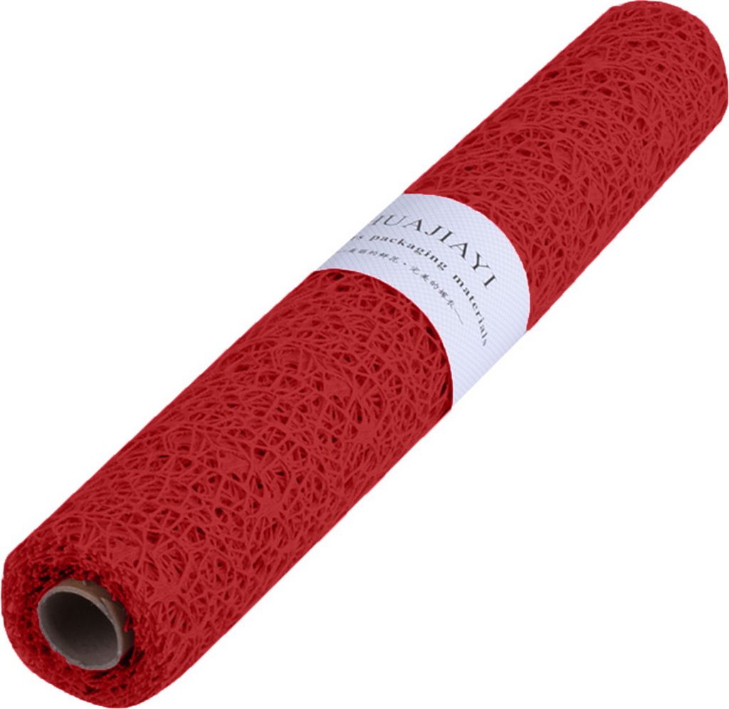 1 Rollblumenpackung Mesh hohl aus der klaren Textur exquisites DIY Blumenstrauß Wickeln Gaze Party Supply-Weinrot