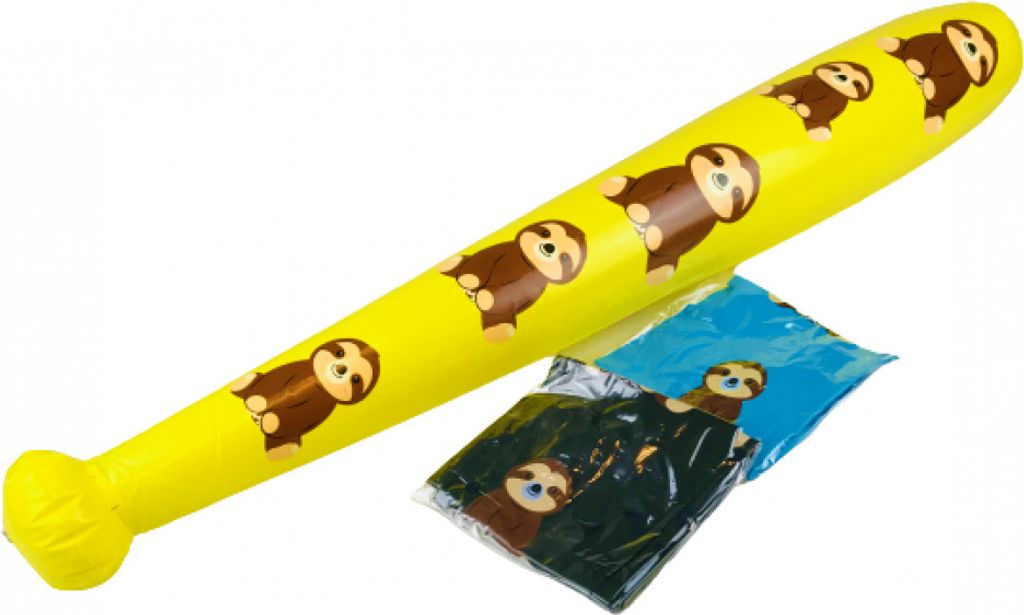 Aufblaskeule Faultier Farben zufällig Sortiert Länge ca. 90cm