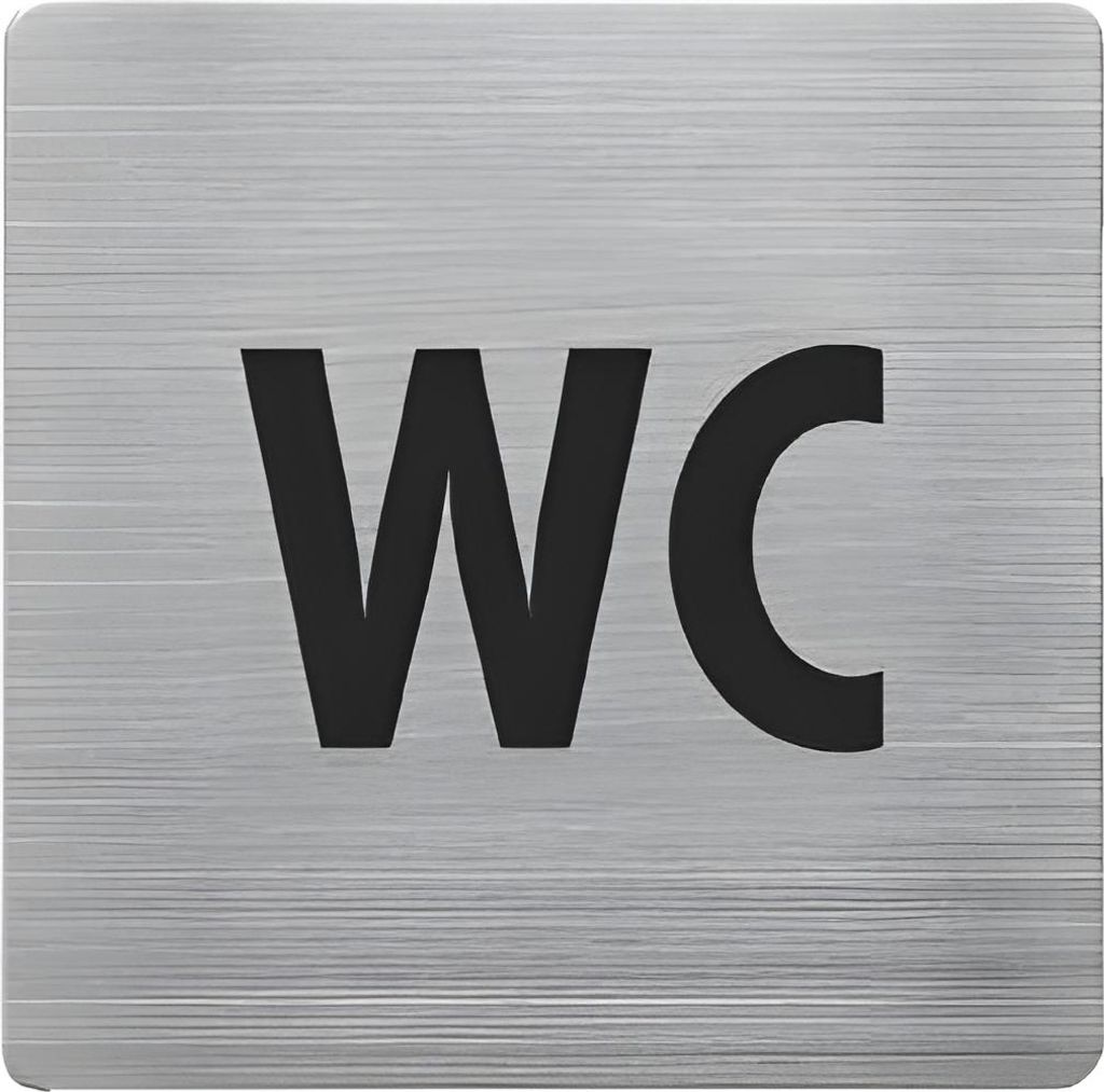Alco al-450-5 Piktogramm Edelstahl 90x90x1mm - Toilette -
