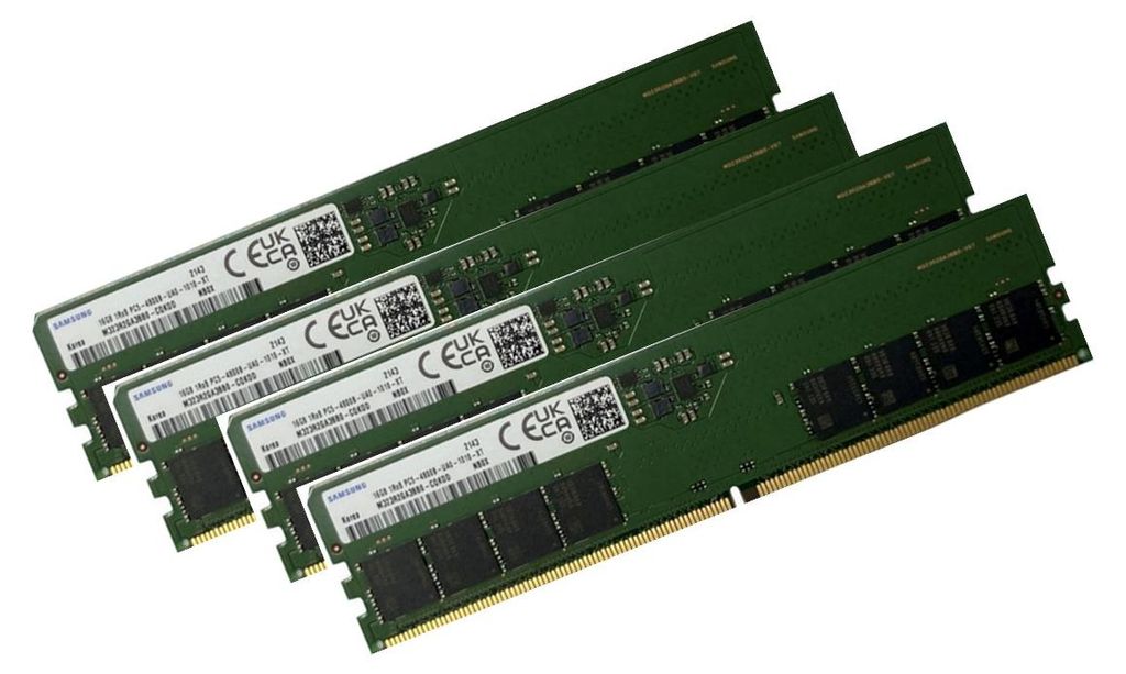 Samsung 64Gb 4x 16GB DDR5 4800 Mhz PC5-5600B Desktop RAM DIMM M323R2GA3BB0-CQK