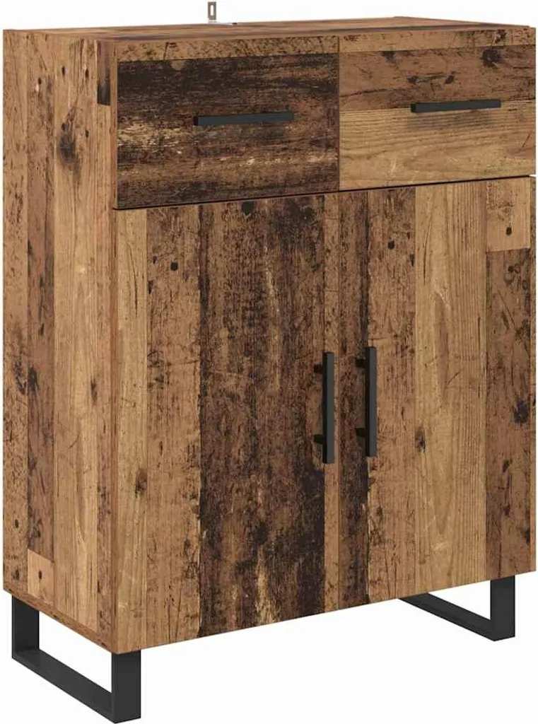 SYFAX™ Credenza Legno Vecchio 69,5x34x90 cm | Mobile Multiuso Design Vintage