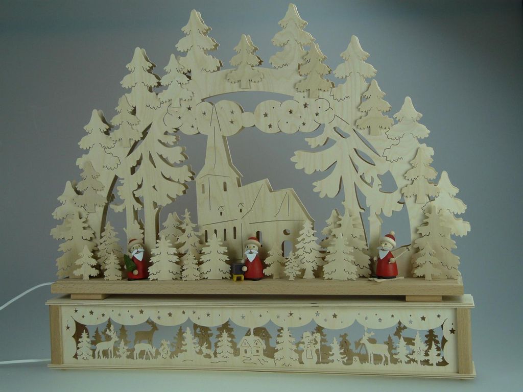 Original Erzgebirgischer Marken Schwibbogen Lichterbogen 70 x 53 cmK70-3_32