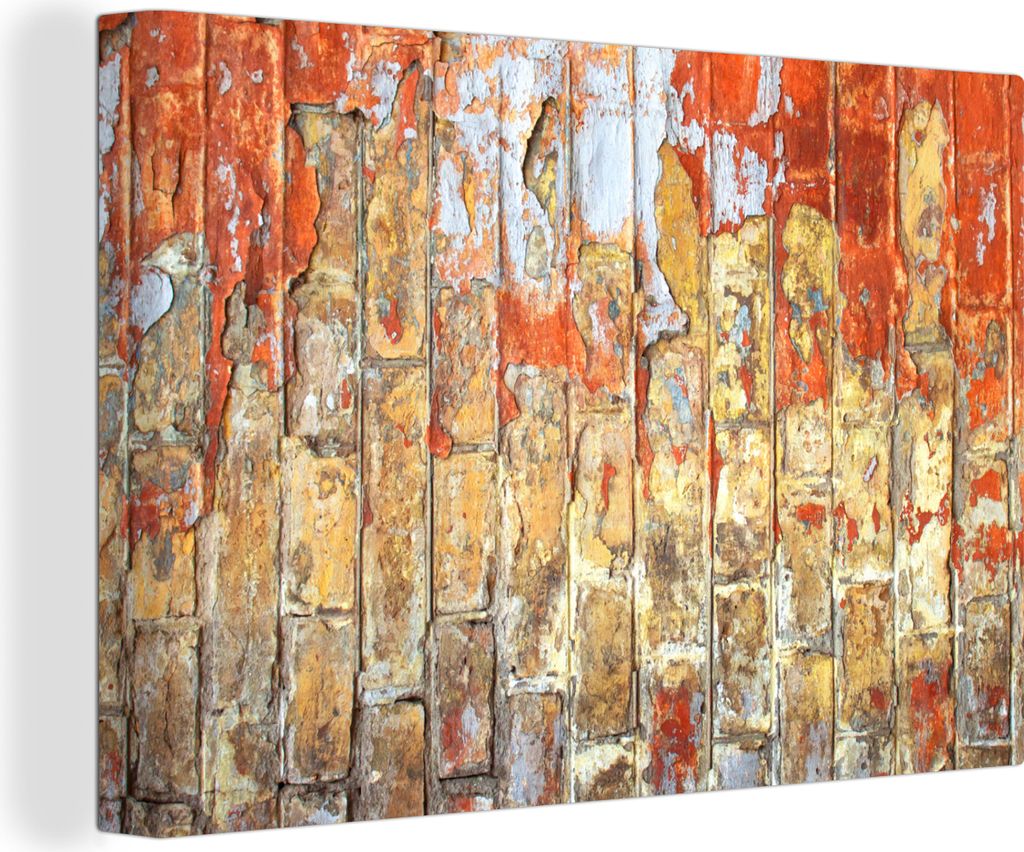 OneMillionCanvasses - Leinwandbilder - 140x90 cm, Wand - Farbe - Backstein, Wandbilder Kunstdruck Wanddekoration - Foto auf Leinwand - Gemälde a...