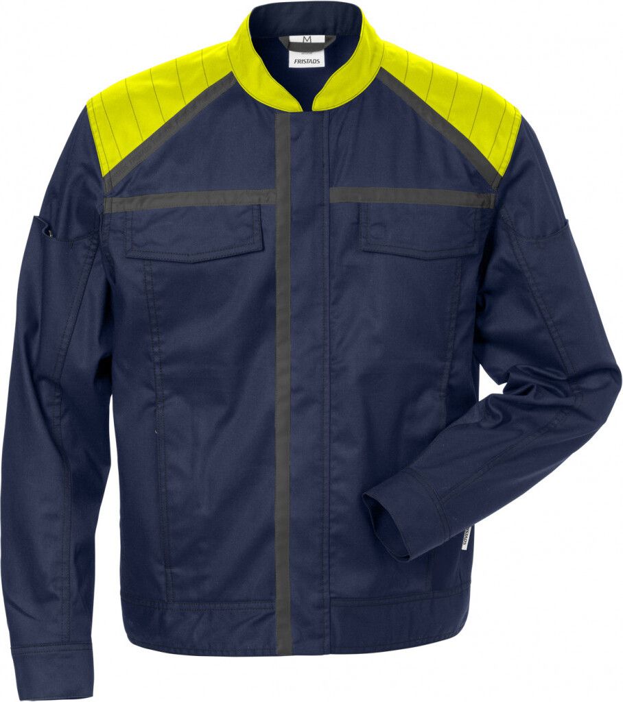 Fristads Jacke 4555 STFP 129481, Farbe:marine/warnschutz-gelb, Größe:L