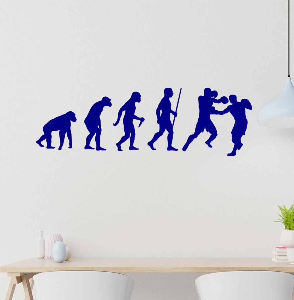Boxen Knockout Evolution Wandtattoo Wandaufkleber Wall Sticker - Dekoration, Küche, Wohnzimmer, Schlafzimmer, Badezimmer