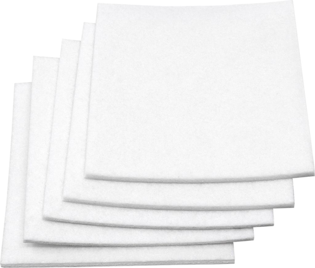 Adsamm | 5 x Filzgleiter / 100x100 mm / Weiß / quadratisch / 3.5 mm starke selbstklebende Filz-Möbelgleiter in