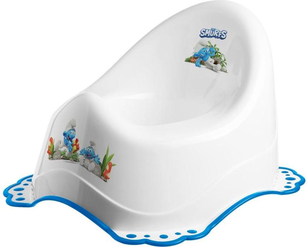 MALTEX Schlümpfe Anti-Rutsch-Töpfchen – Weiß/Blau