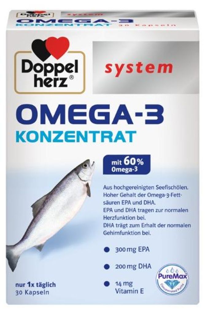 Doppelherz system OMEGA-3 KONZENTRAT, 30 St. Kapseln Produktbild 