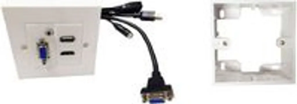 VivoLink WI221293 Prise de courant encastrable avec finition blanche