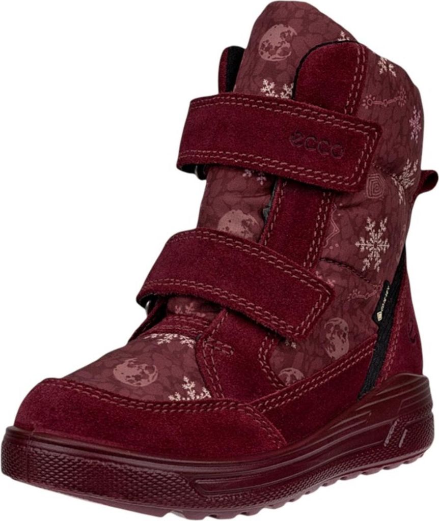 Ecco Kinder High-top-Schuhe, robust und warm, in Burgunderrot für den Winter