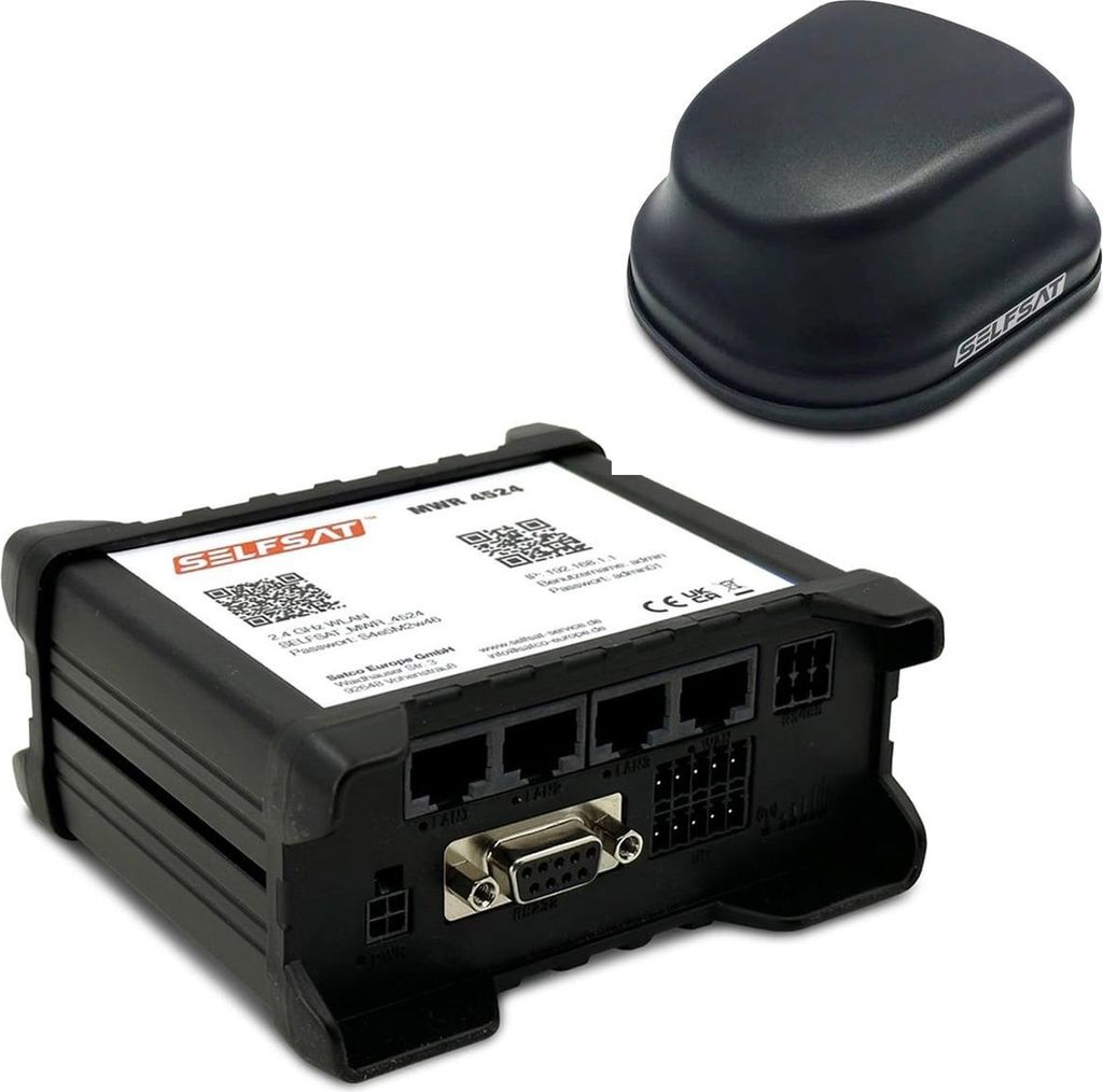 SELFSAT MWR 4524 ( 4G / LTE & WLAN Internet Router bis 150 Mbps inkl. 4G / 5G ready Dachantenne )