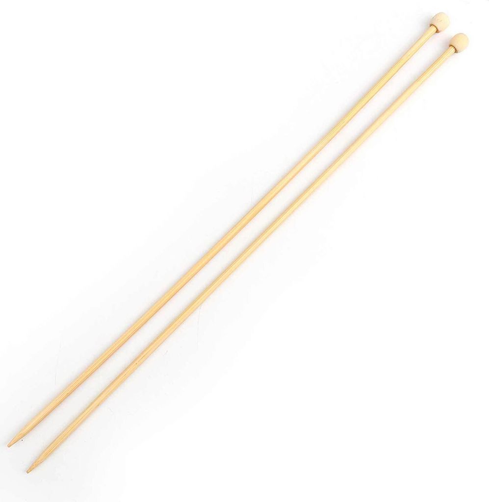 1 Paar Bambus-Stricknadel gerade Länge 35 cm Produktbild 