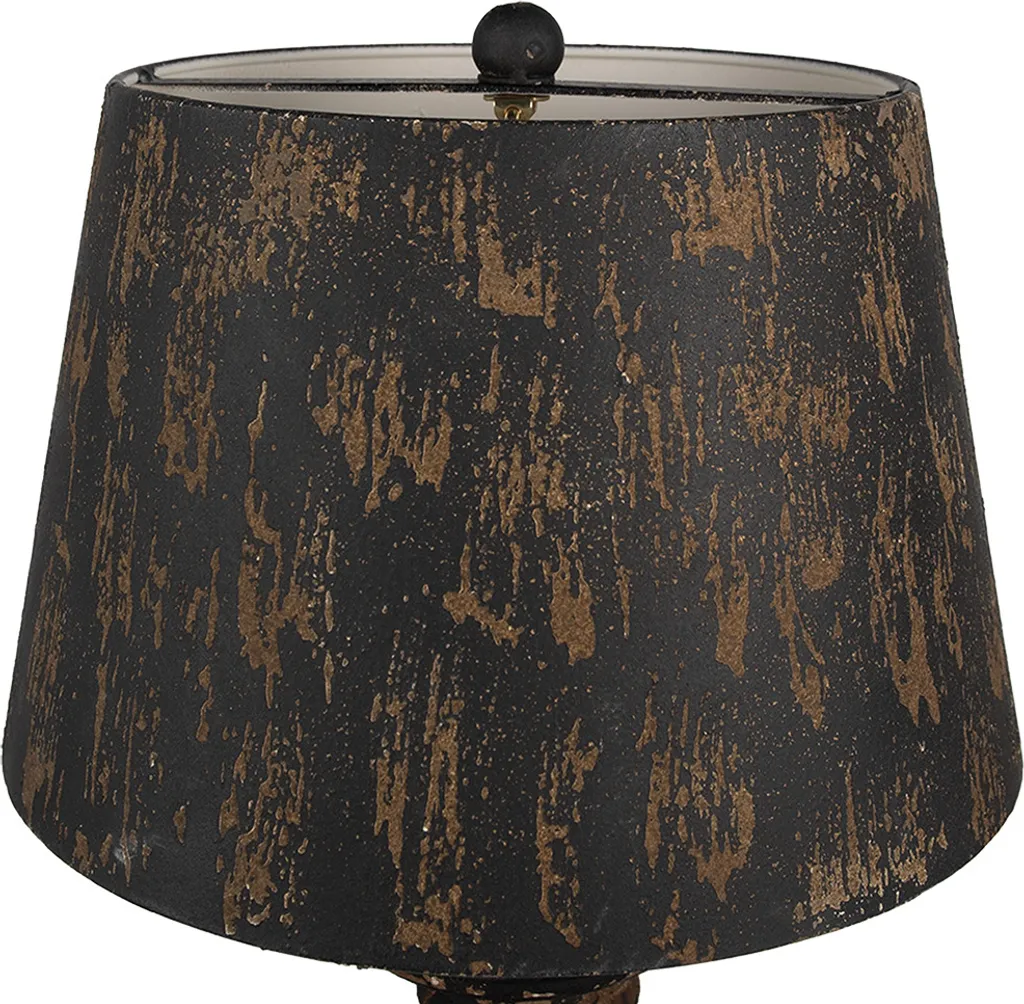 Lampe de Table Design Bois Noir 64 cm - Finition Artisanale Clayre & Eef