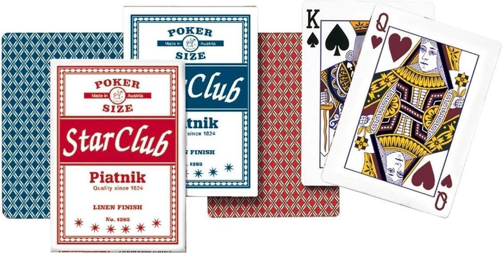 Piatnik Star Club Pokerkarten Rot/Blau