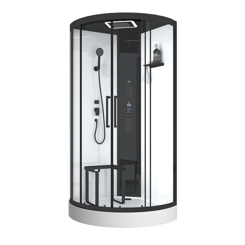 Dusche Komplett Marwell Dampf Duschkabine Spa Round Produktbild 3