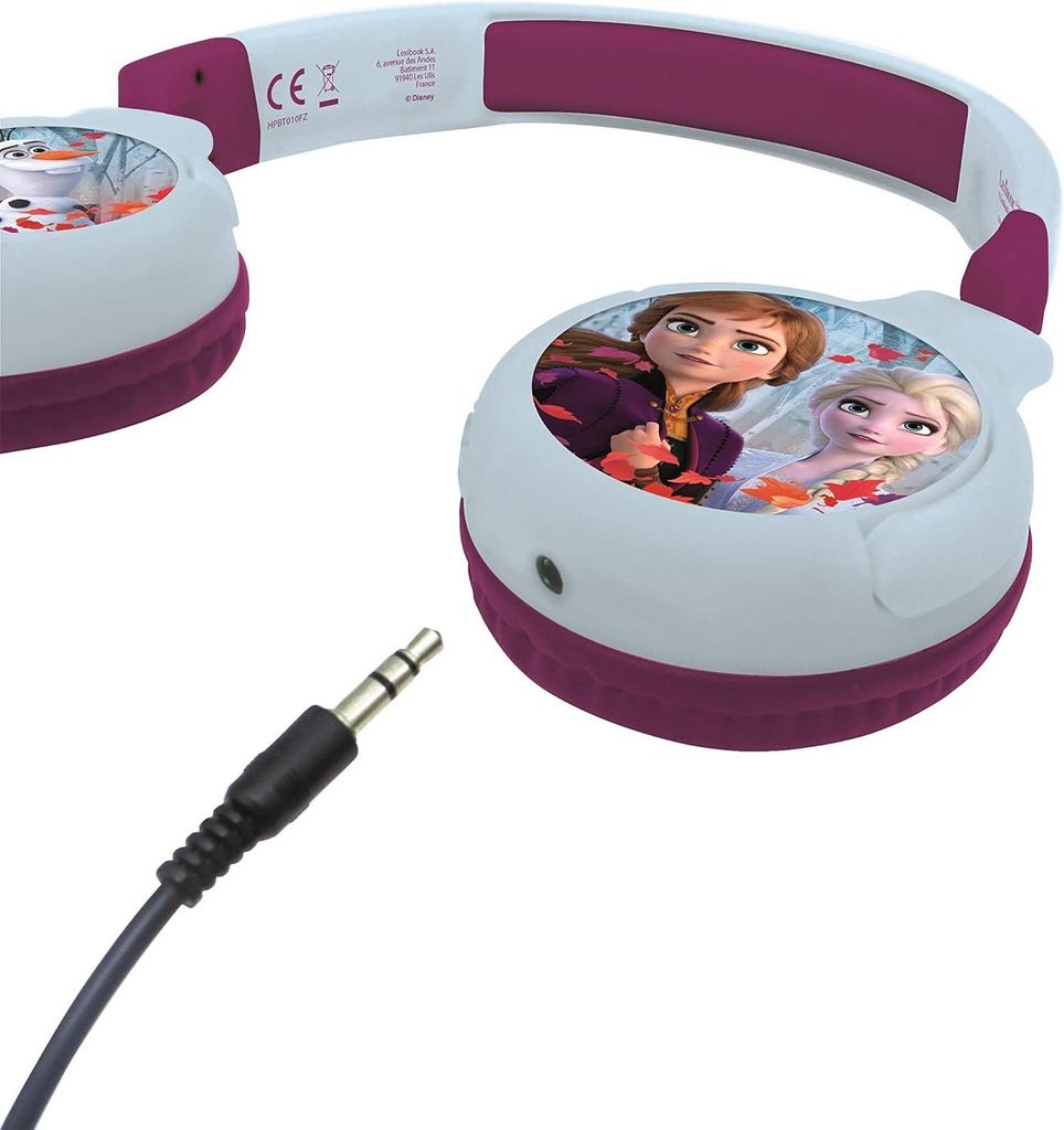 Die Eiskönigin 2-in-1 Kinder Kopfhörer Bluetooth & Kabel, Stereo, Faltbar, Verstellbar, Mikrofon, Lautstärke 85 dB, Wiederaufladbar, Kinderfreun...