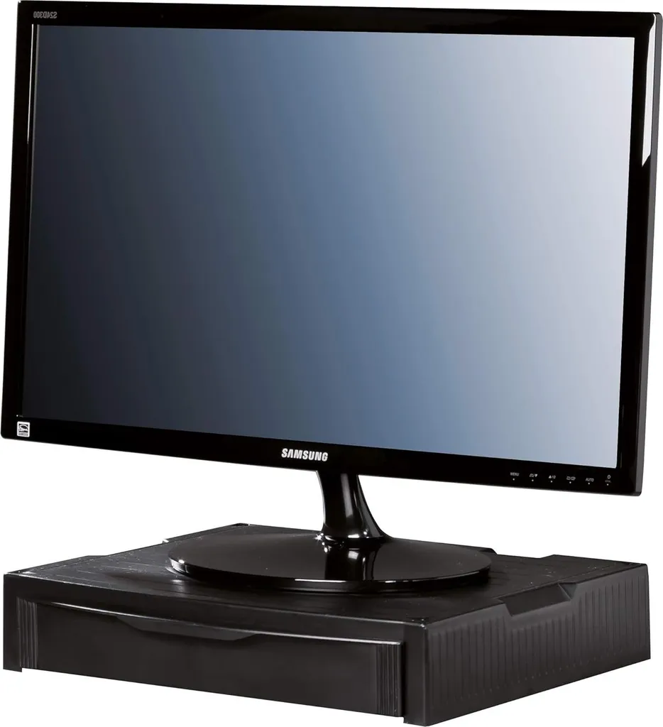 Support de Bureau Gris Han 9250-11 Robuste avec Rangement Intégré - 4
