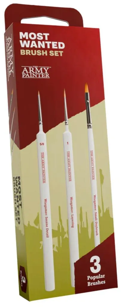 Kit de pinceaux de modélisme Army Painter Most Wanted pour wargame