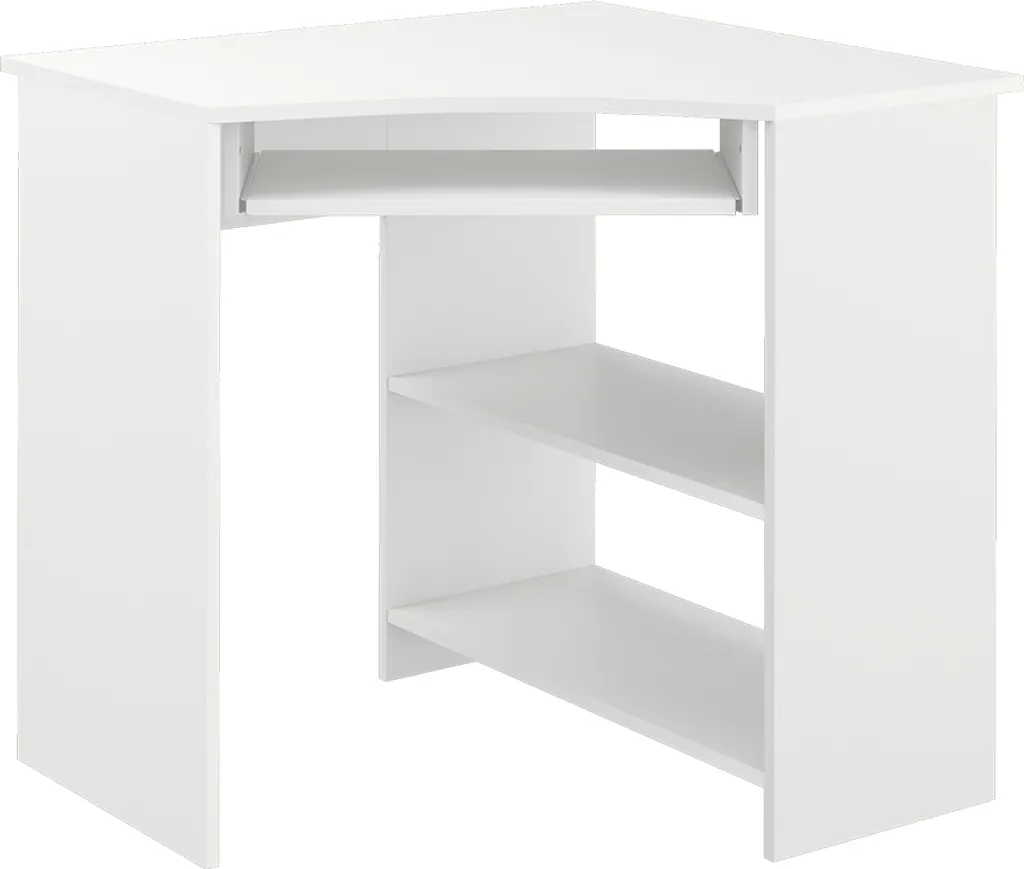 Bureau d'angle Vicco Odin pour Télétravail : Gain de Place Blanc 83cm