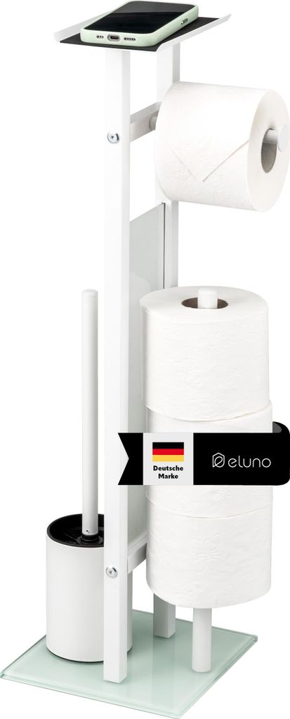 zestaw toaletowy stojący eluno 4w1, szczotka toaletowa, Zdjęcie produktu 