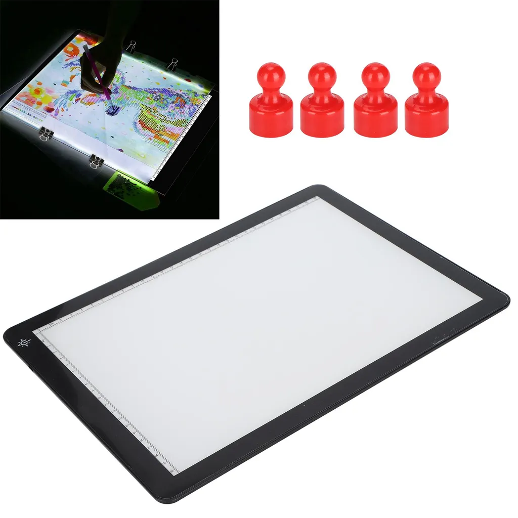 Tablette lumineuse pour décalquer et dessiner des graffitis USB réglable - 12