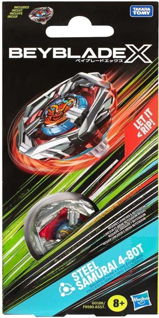 Beyblade X Steel Samurai 4-80T Booster Pack, 8 Jahr(e) Produktbild 