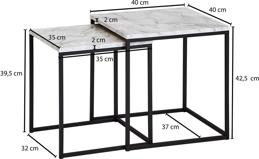 Table basse marbre blanc Wohnling : élégance durable et antitache