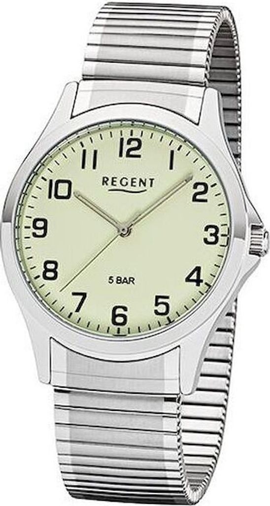 Regent  Quarzuhrwerk Analoganzeige Armbanduhr leuchtendes Produktbild 
