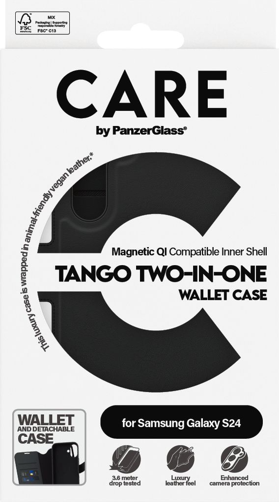 PanzerGlass CARE™ by ® Tango 2-in-1 Wallet Case w. Qi Obrázok produktu 
