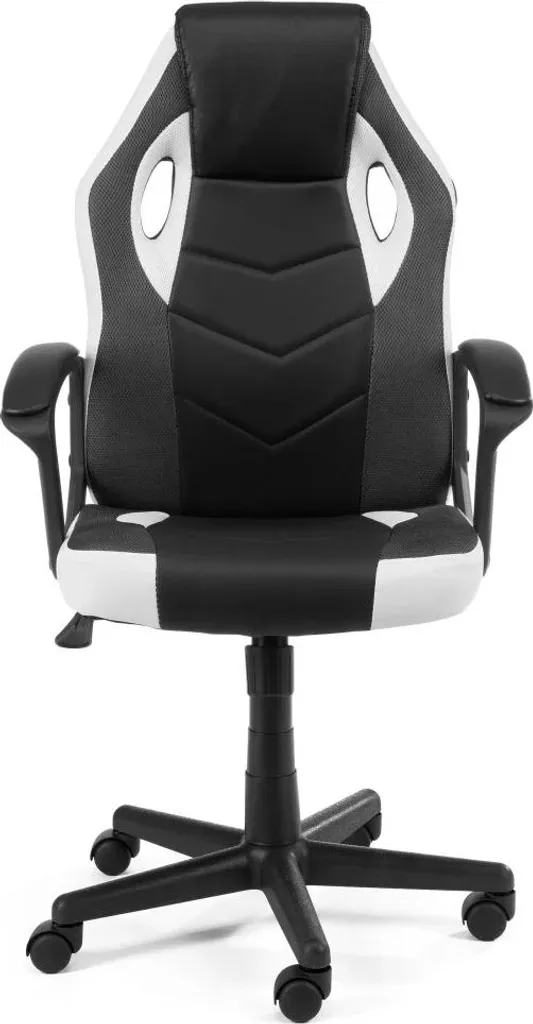 Chaise de bureau OVELIA noir et blanc - Fauteuil design pour le travail