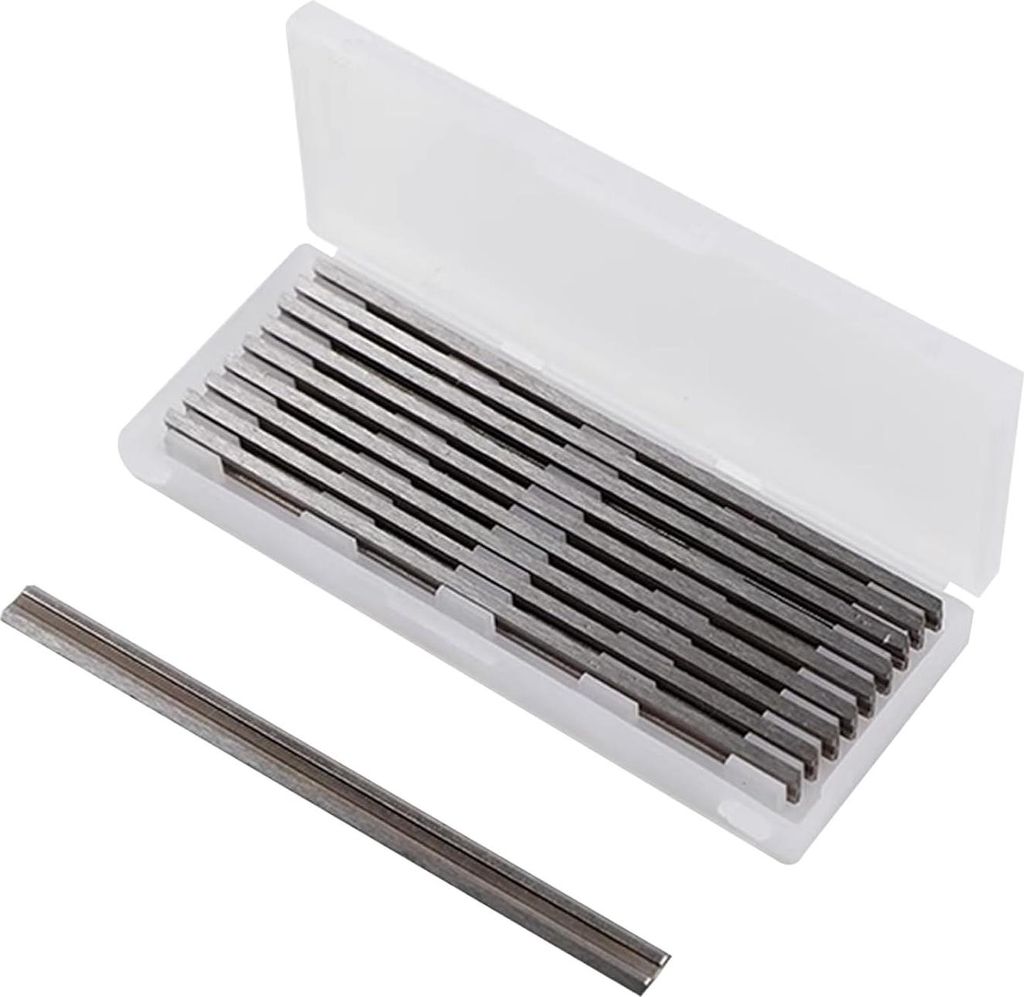 Hochwertige Hss-Hobelmesser 10er Set, 82 Mm Langlebige Laminat Für Vielseitige Holzarbeiten Ersatz Für Bosch Makita Und DeWalt Geräte