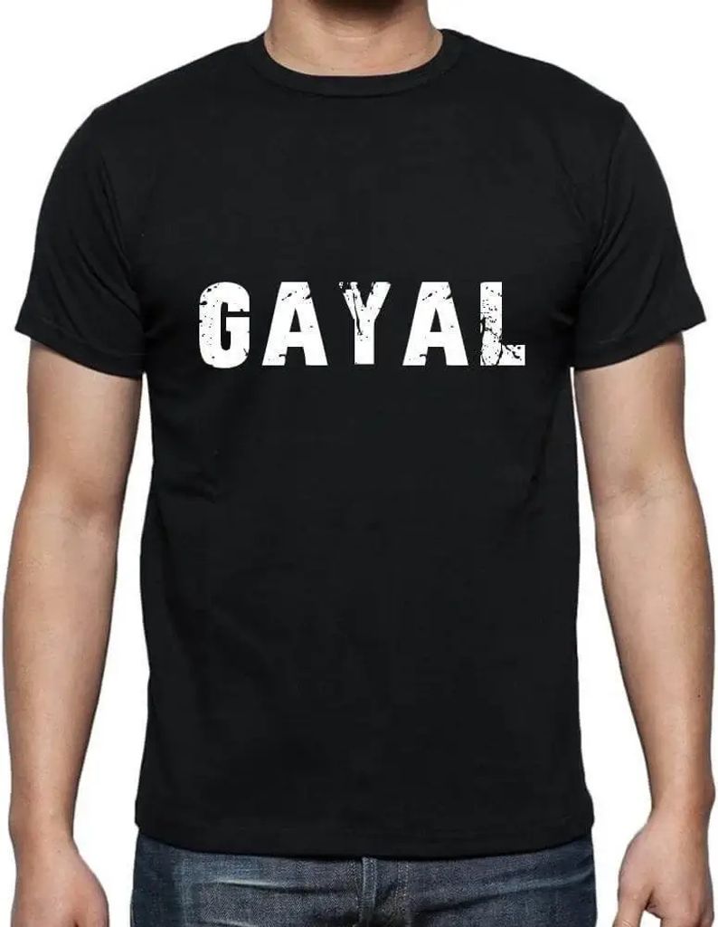 Herren Grafik T-Shirt Gayal Öko-Verantwortlich Vintage Jahrgang Kurzarm Lustige Druck Geburtstag Geschenk Mann