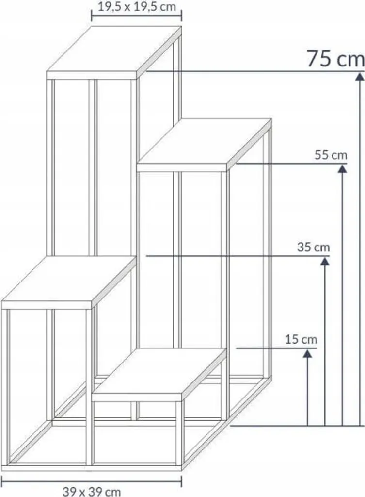 Porte-fleurs moderne Loft ARGENT 069/K-12-4K-75S pour salon design