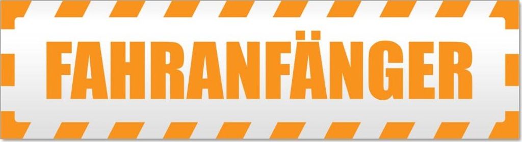 Fahranfänger gestreift Magnetschild Schild magnetisch