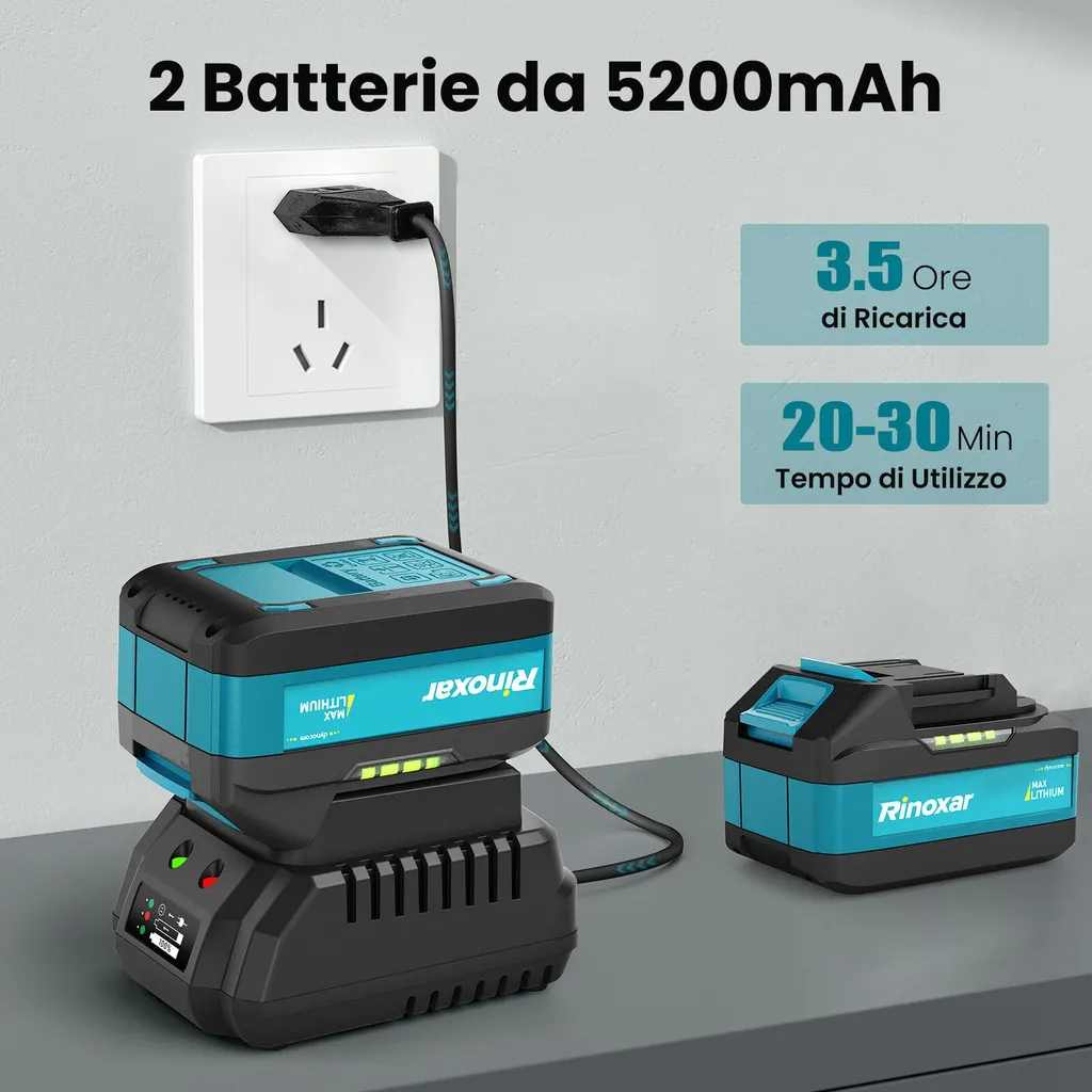 Decespugliatore Batteria 700W Brushless: 2 Batterie e 3 Lame Incluse - 4