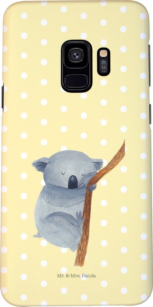 Mr. & Mrs. Panda Samsung Galaxy S9 Handyhülle Koalabär - Gelb Pastell - Geschenk, Traum, Cover, schlafen, Handy Case, Schlafzimmer, Smartphone H...