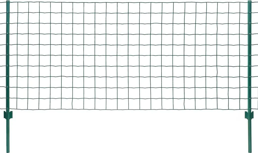 Clôture métallique pour jardin et potager 20 x 1 m acier vert souple