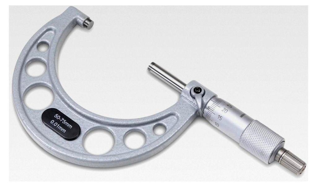 Zentesimalmikrometer 50-75 mm, industrielle Präzision mit Aluminiumlegierungsbogen, Reibungssystem und Hebelverriegelung