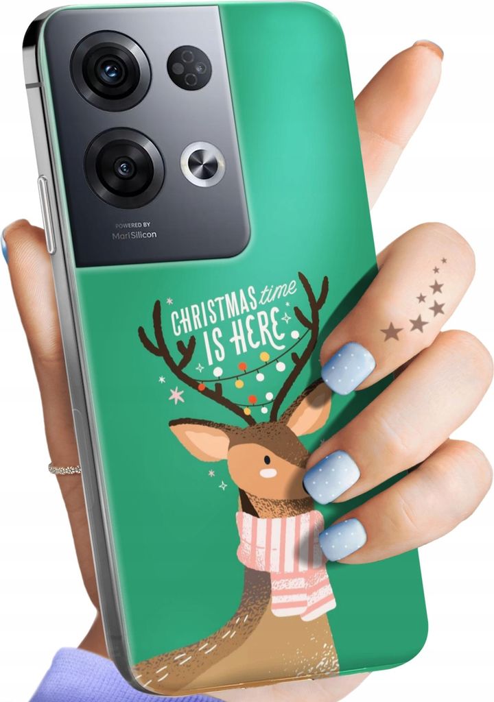 Bunt Hülle für OPPO RENO 8 PRO 5G Schutzhülle Handyhülle Handy TPU Silikon Case Slim Cover Case Weihnachten Rudolf