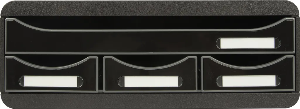 Caisson de bureau 4 tiroirs Exacompta Toolbox Noir brillant 319714D